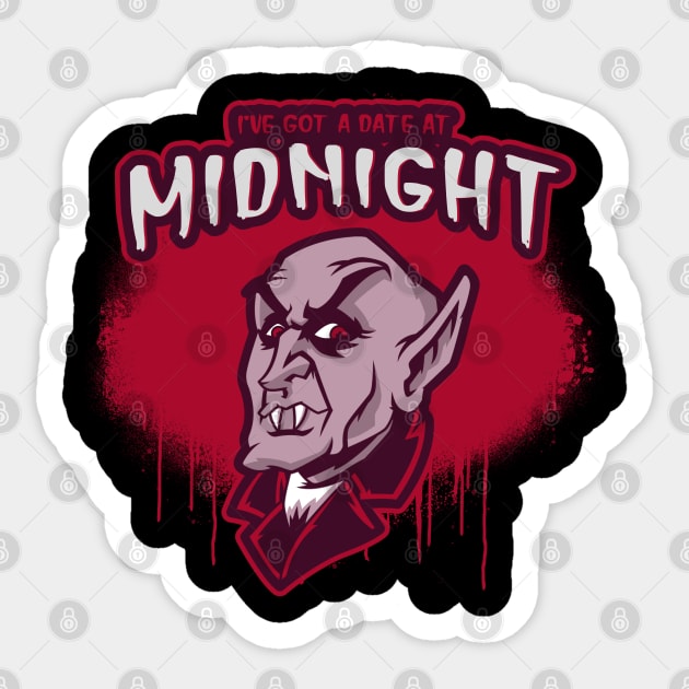 Date at Midnight Sticker by Ghoulverse